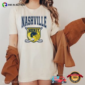 Retro Nashville Hockey Comfort Color Shirt 3