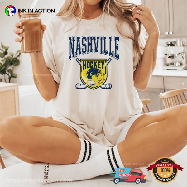 Retro Nashville Hockey Comfort Color Shirt