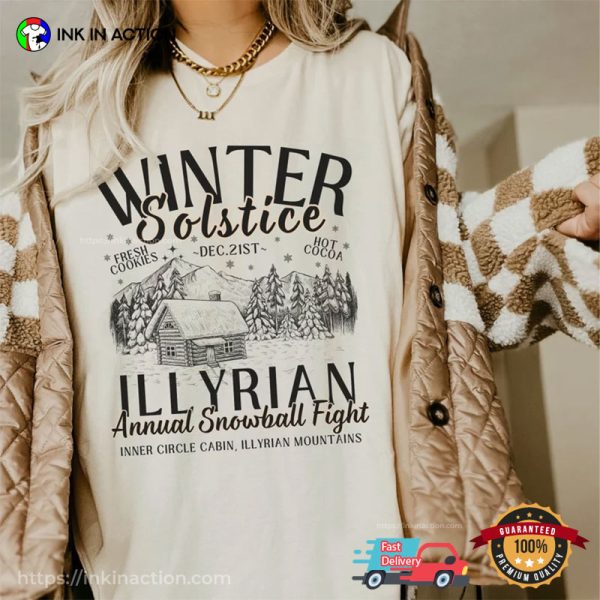 Retro December Solstice Winter Solstice Illyrian Comfort Colors T-shirt