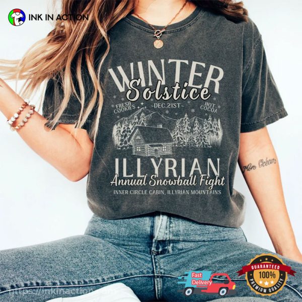 Retro December Solstice Winter Solstice Illyrian Comfort Colors T-shirt