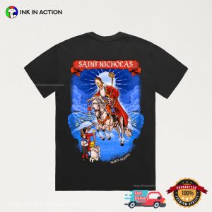 Saint Nicholas Christmas, st nicholas day 2 Sided T shirt 2