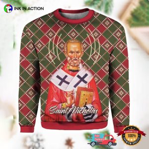 Saint Nicholas Graphic Ugly Christmas Sweater