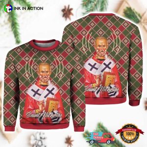 Saint Nicholas Graphic Ugly Christmas Sweater