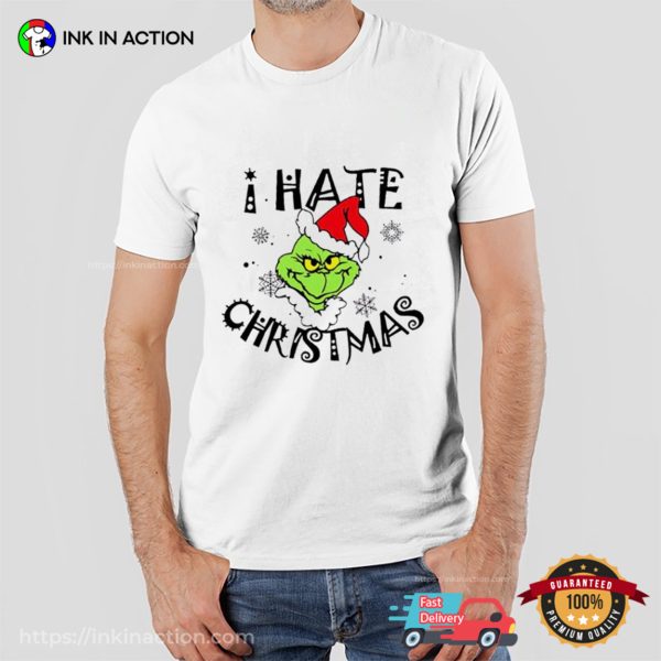 Santa Grinch I Hate Christmas Shirt