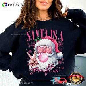 Santa Is A Swiftie Pink Christmas Shirt 2