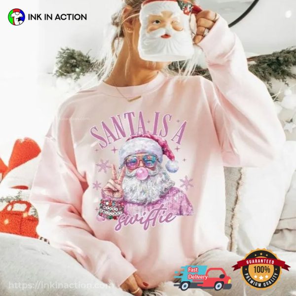 Santa Is A Swiftie Cute Taylor Fan Shirt