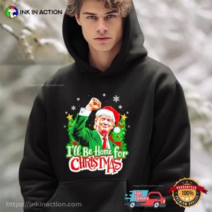 Santa Trump Will Be Home For Christmas Shirt 2