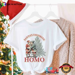 Santas Favorite Homo Gay Christmas Shirt 3