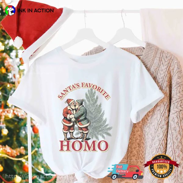 Santas Favorite Homo Gay Christmas Shirt