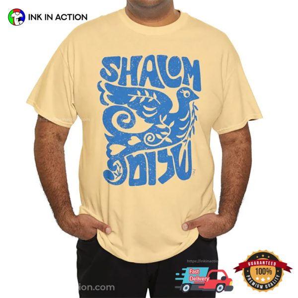 Shalom Peace Dove, Shabbat Shalom Jewish Comfort Colors T-shirt