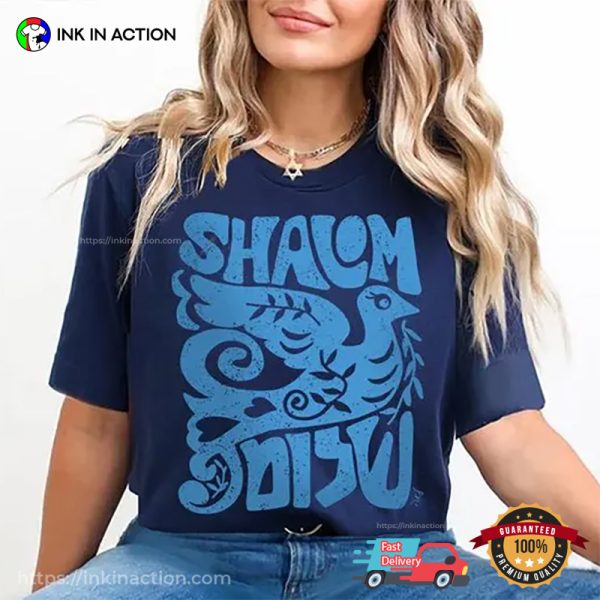 Shalom Peace Dove, Shabbat Shalom Jewish Comfort Colors T-shirt