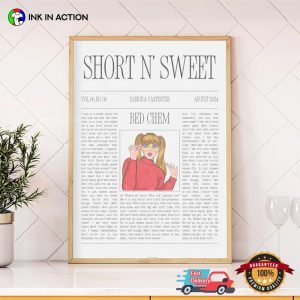 Short N' Sweet Bed Chem Newspaper Pop Art Poster 3