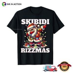 Skibidi Rizzmas Cool Santa Claus funny xmas tee shirts 4