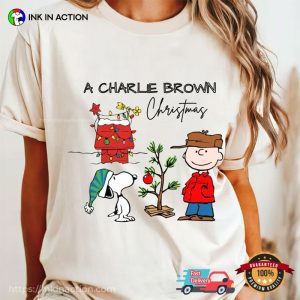 Snoopy And Charlie Brown Woodstock Merry Christmas Comfort Colors Shirt