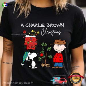 Snoopy And Charlie Brown woodstock Merry Christmas Comfort Colors Shirt 3