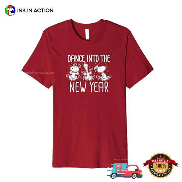 Snoopy Dance Into The New Year Adorable T-shirt