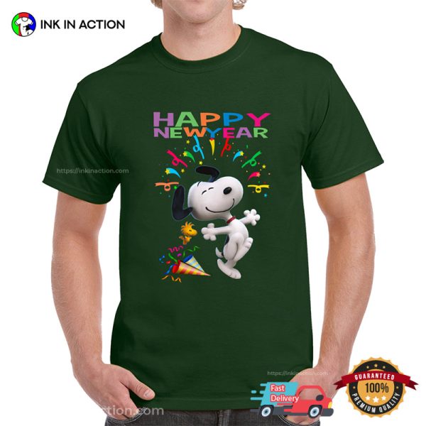 Snoopy Happy New Year Celebration T-shirt