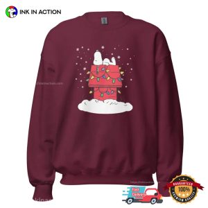 Snoopy Sleeping Under Christmas Snow Shirt