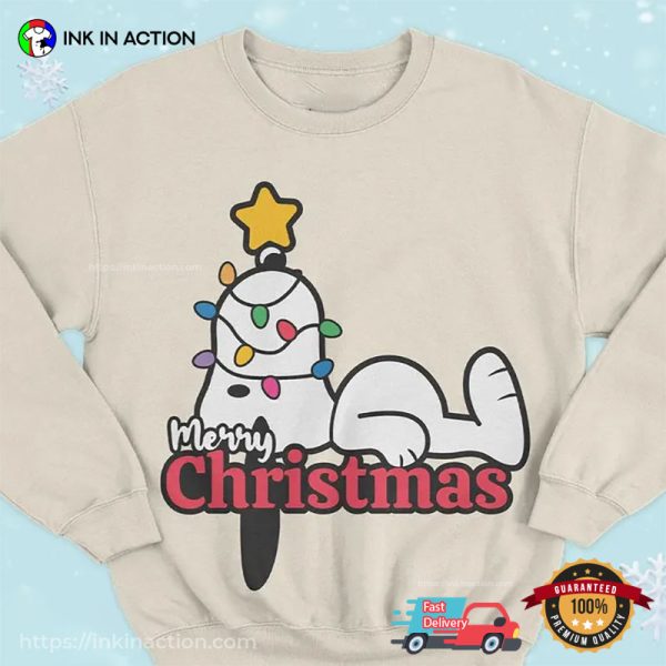 Snoopy With Christmas Tree Decor Merry Christmas Shirt