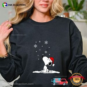 Snoopy And Snow Merry Christmas Shirt