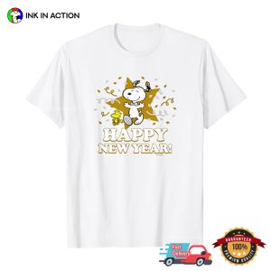 Snoopy and Woodstock Happy New Year Tee 2