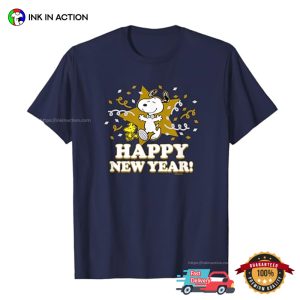 Snoopy and Woodstock Happy New Year Tee 3