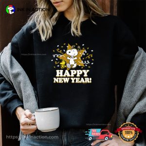 Snoopy And Woodstock Happy New Year Tee