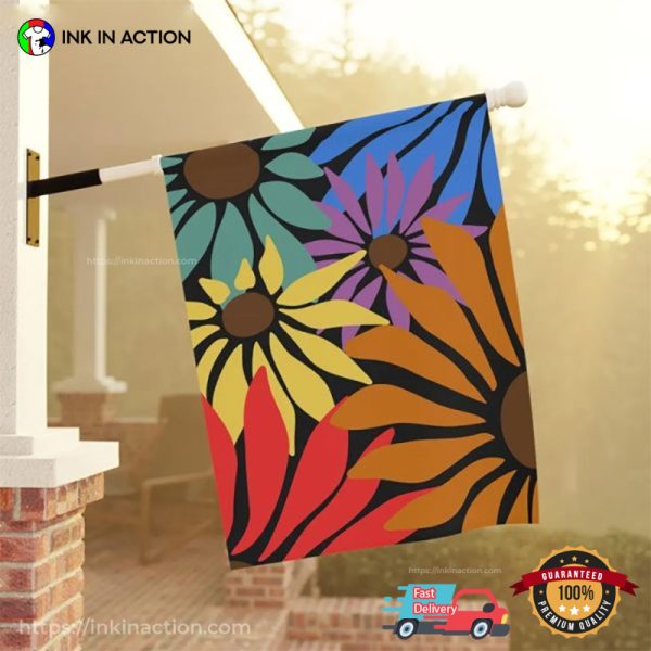 Subtle LGBTQ Pride Colorful Floral Flag