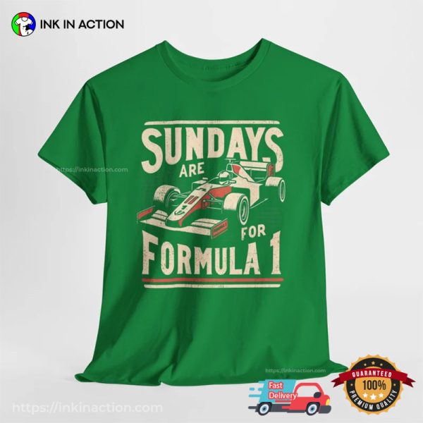 Sundays Are For Formula 1 Retro F1 T-shirt