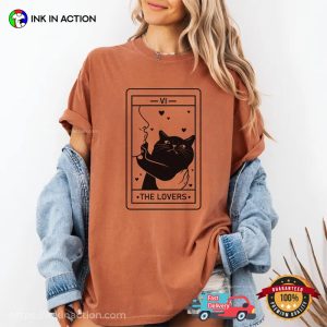 Tarot Cat The Lovers Card Comfort Colors T-shirt