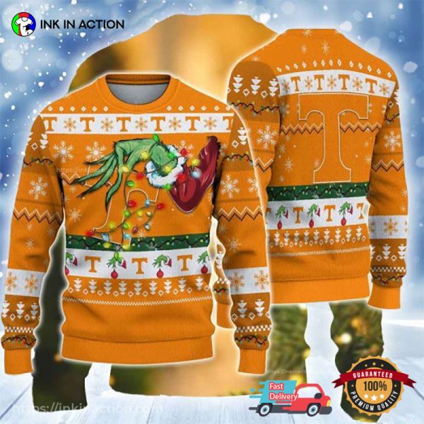 Tennessee Volunteers Grinch Christmas Light Ugly Sweater