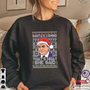 That’s What She Said Michael Scott Santas Ugly Christmas T-shirt