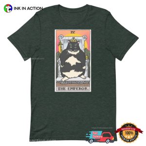 The Emperor Fat Cat Tarot Card Comfort Colors T shirt 2