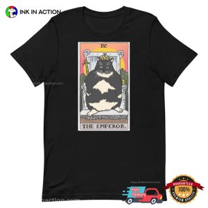 The Emperor Fat Cat Tarot Card Comfort Colors T shirt 3