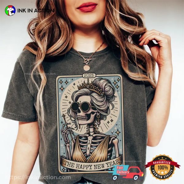 The Happy New Year 2025 Tarot Card Comfort Colors T-shirt