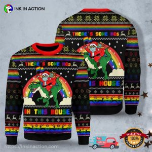 There’s Some Hos In This House Santa LGBT Ugly Christmas Sweaters