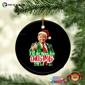 Thumbs Up Santa Trump Will Be Home For Christmas Ornament