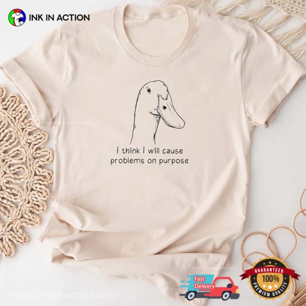 Trouble Duck Funny Meme T-shirts