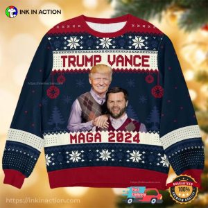 Trump Vance Maga 2024 Ugly Christmas Sweater