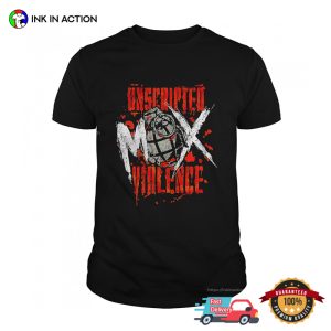 Unscripted Violence Mox Jon Moxley Wrestler T shirt 3