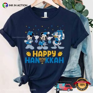 Untitled Disney Mickey And Friends Happy Hanukkah 2024 T shirt 1