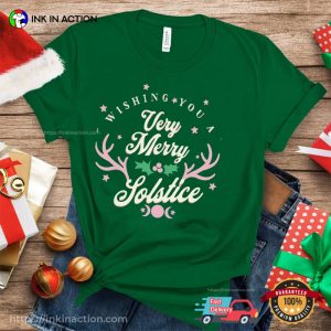 Very Merry Solstice Pagan Christmas Comfort Colors T shirt 3