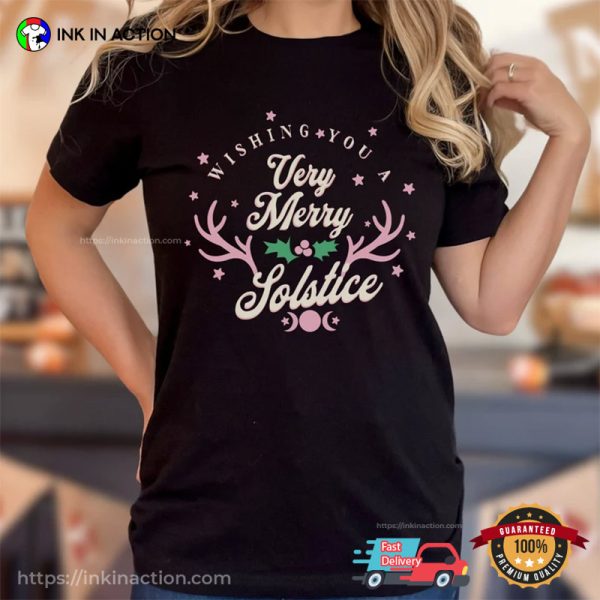 Very Merry Solstice Pagan Christmas Comfort Colors T-shirt