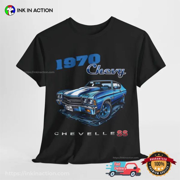 Vintage 1970 Blue Chevy Chevelle T-Shirt