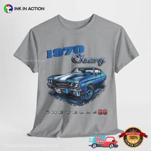 Vintage 1970 Blue Chevy Chevelle T Shirt 2