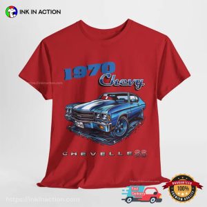 Vintage 1970 Blue Chevy Chevelle T Shirt 3