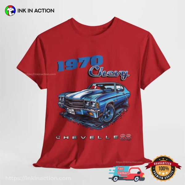 Vintage 1970 Blue Chevy Chevelle T-Shirt