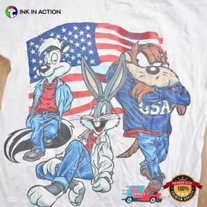 Vintage 1996 USA Looney Tunes Ralph Lauren Theme Cartoon T Shirt 4