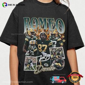 Vintage 90s Green Bay Packers Romeo Doubs T shirt 3