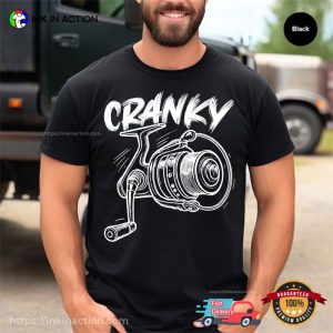 Vintage Funny Fishing Cranky Unisex T shirt 2